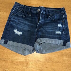 Universal Thread Ripped Blue Jeans Shorts Size 2 Size 26 Women's Pockets